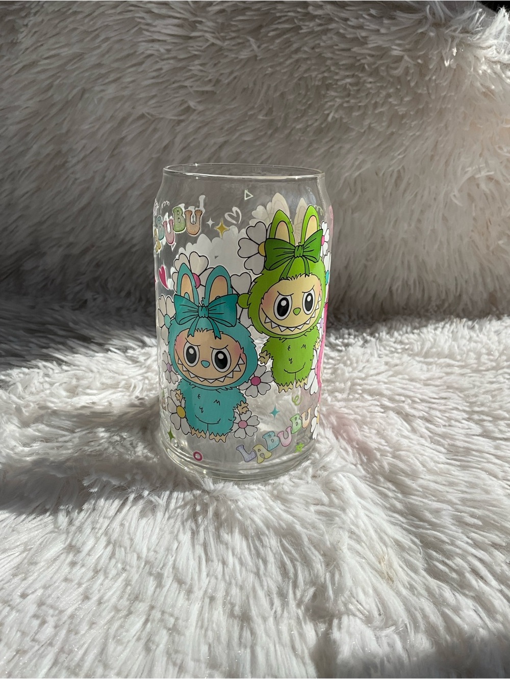 Whimsical Labubu Character Glass  up